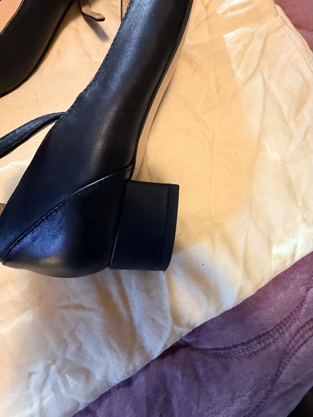 Franco Sarto Black Pointed-Toe Ankle-Strap Heels - Picture 3 of 5